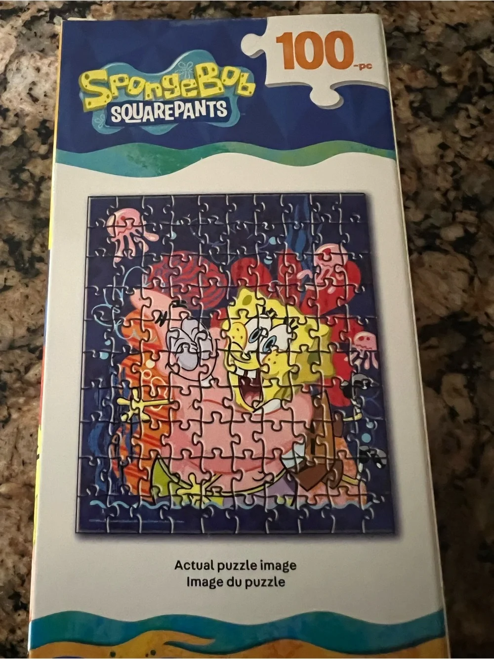 SpongeBob SquarePants Colorful Cartoon Puzzle 100 Piece - Yellow & Pink Artwork